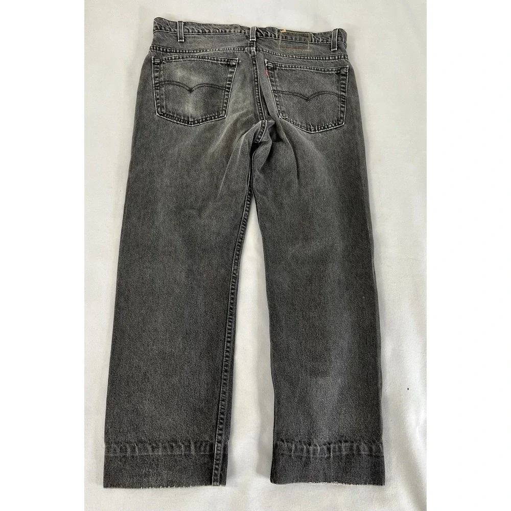 VTG‎ Levis Jeans Mens 38x30 (36x27) 505 Reg Fit Straight Leg Black USA 90s Y2K